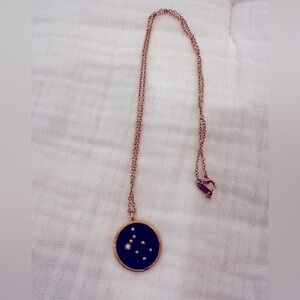 Gemini Astrology Sign Pendant and chain